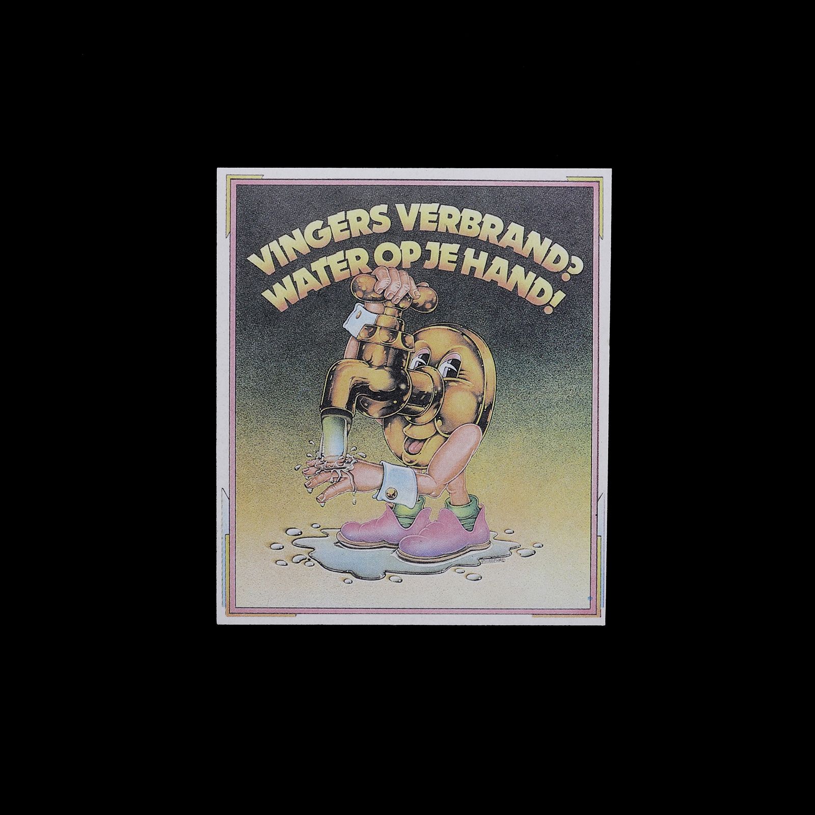 「VINGERS VERBRAND ? WARTER OP JE HAND !」ヴィンテージステッカー ヨーロッパ