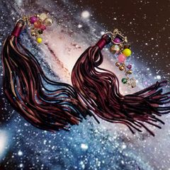 「TEO 星雲染めビーズ」イヤリング【La cosmologie de sachikoism】