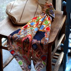 「カラフルジュエリー」ヴィンテージスカーフ Christian Dior イタリア