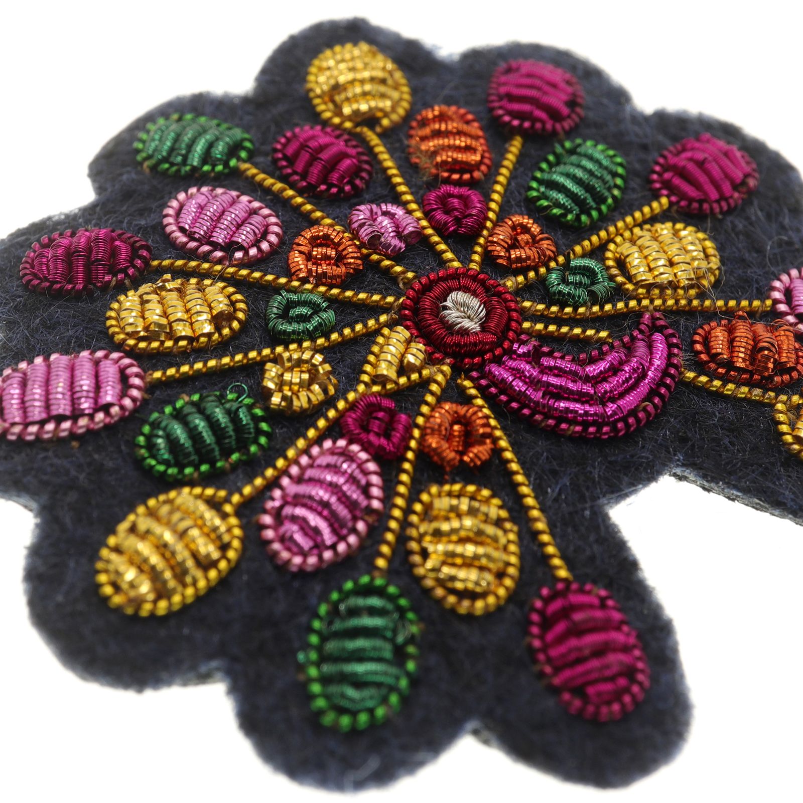 「Multicolored Peacock」ブローチ