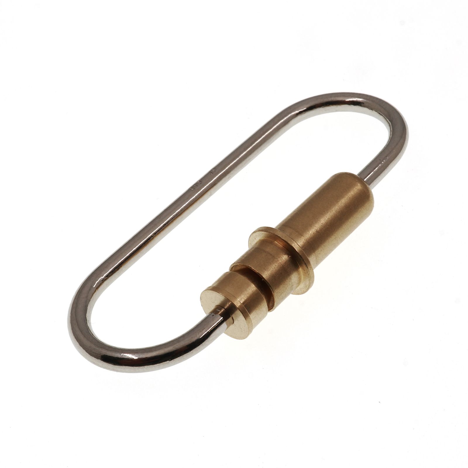 「Bullet Carabiner」キーリング ニッケル×ブラス
