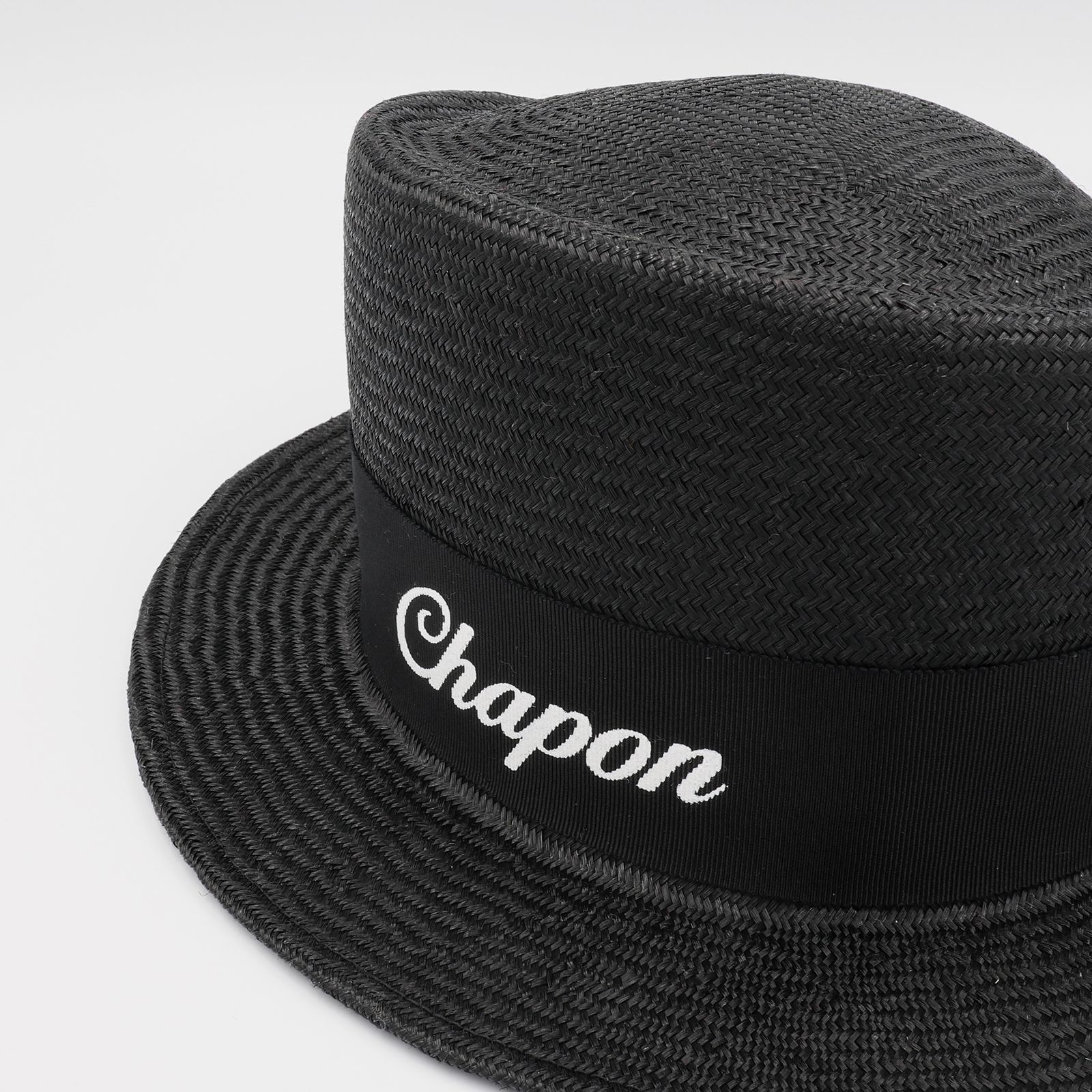 【返品送料無料】 Chapon - 【送料無料対象外】ロゴリボンアシンメトリーハット 帽子