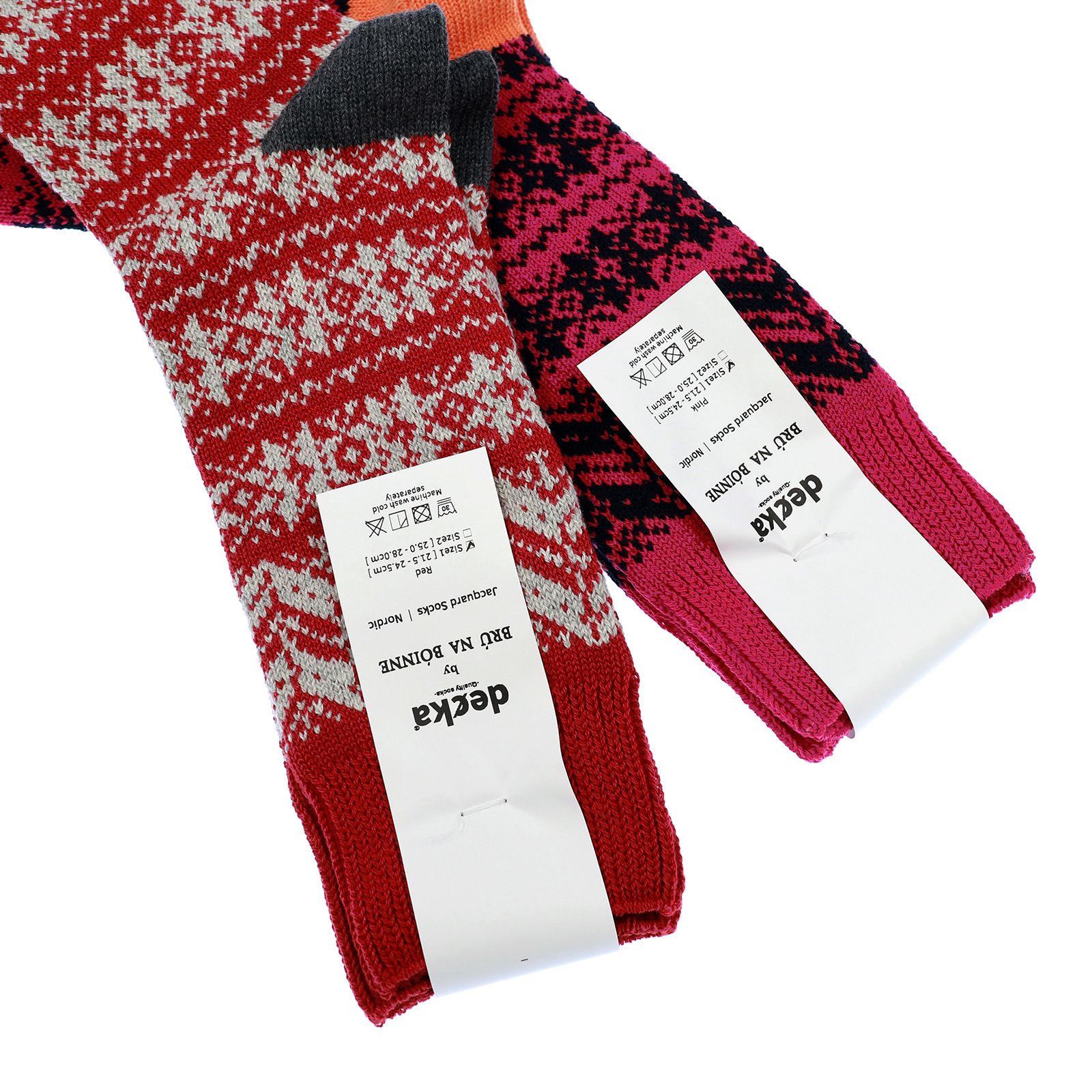 Jacquard Socks Nordic ブラック 靴下