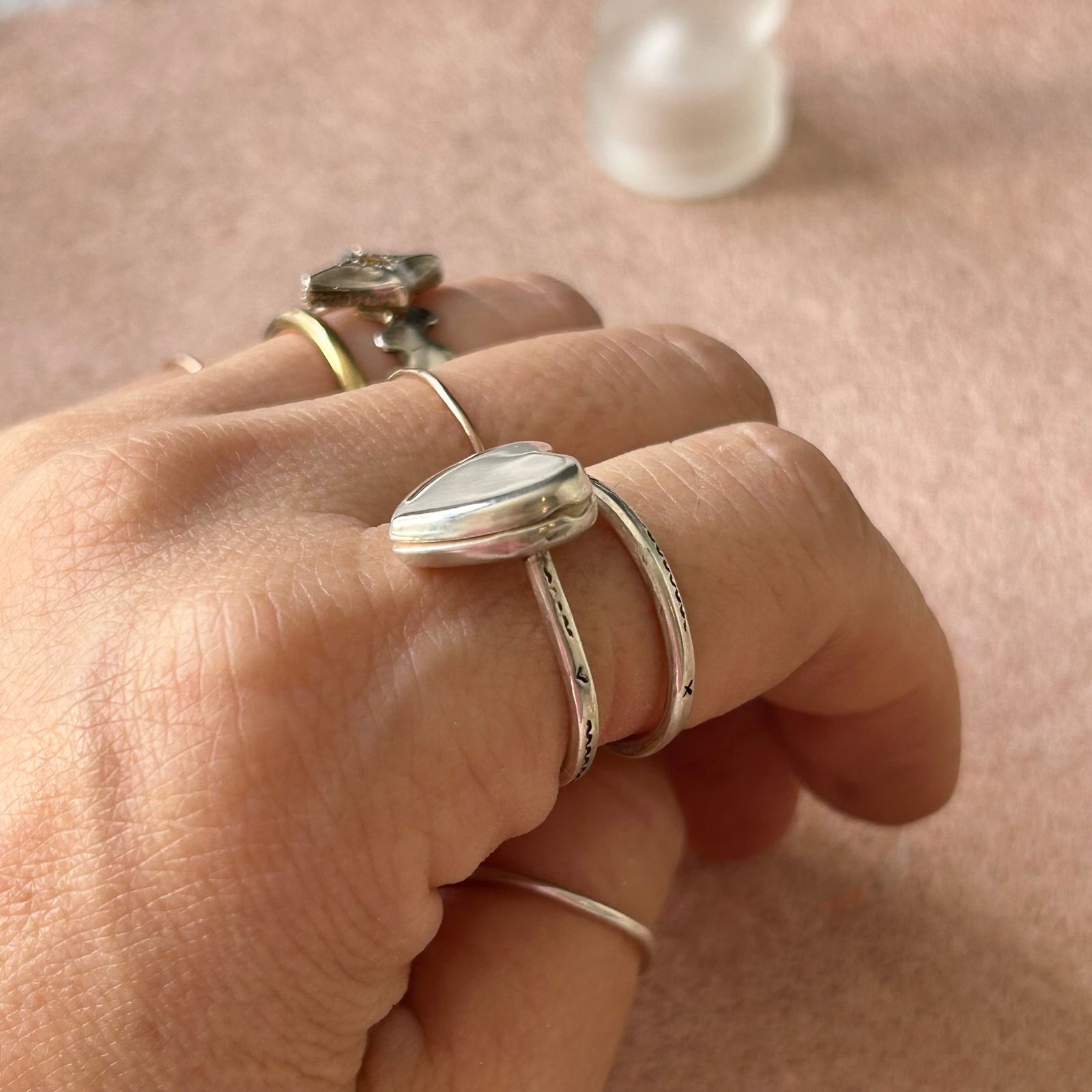 「HEART LOCKET SPIRAL RING」リング