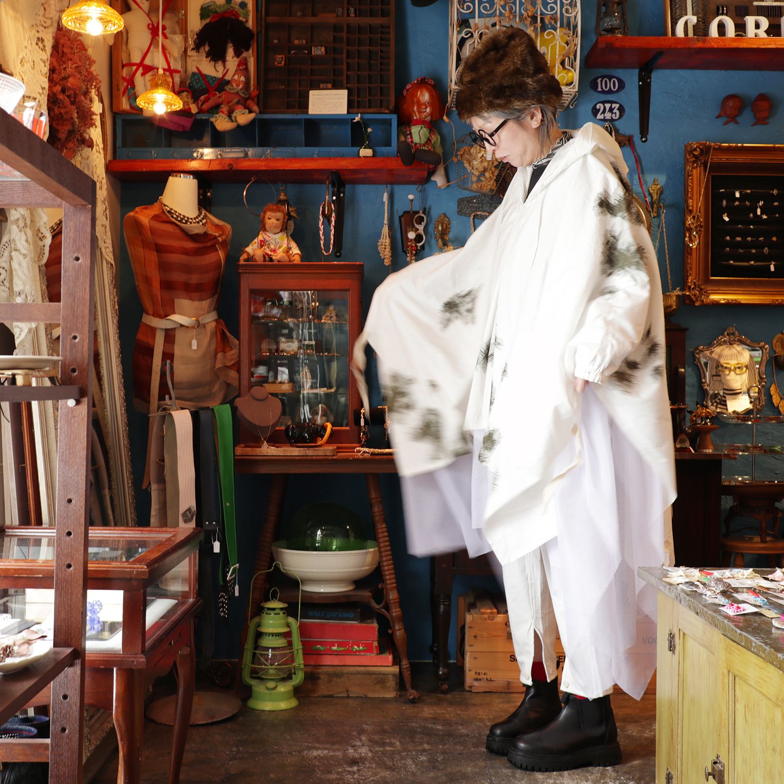 corne 10th anniversary item 「スノーカモ ポンチョ リメイク」 ドイツ 1960～70s