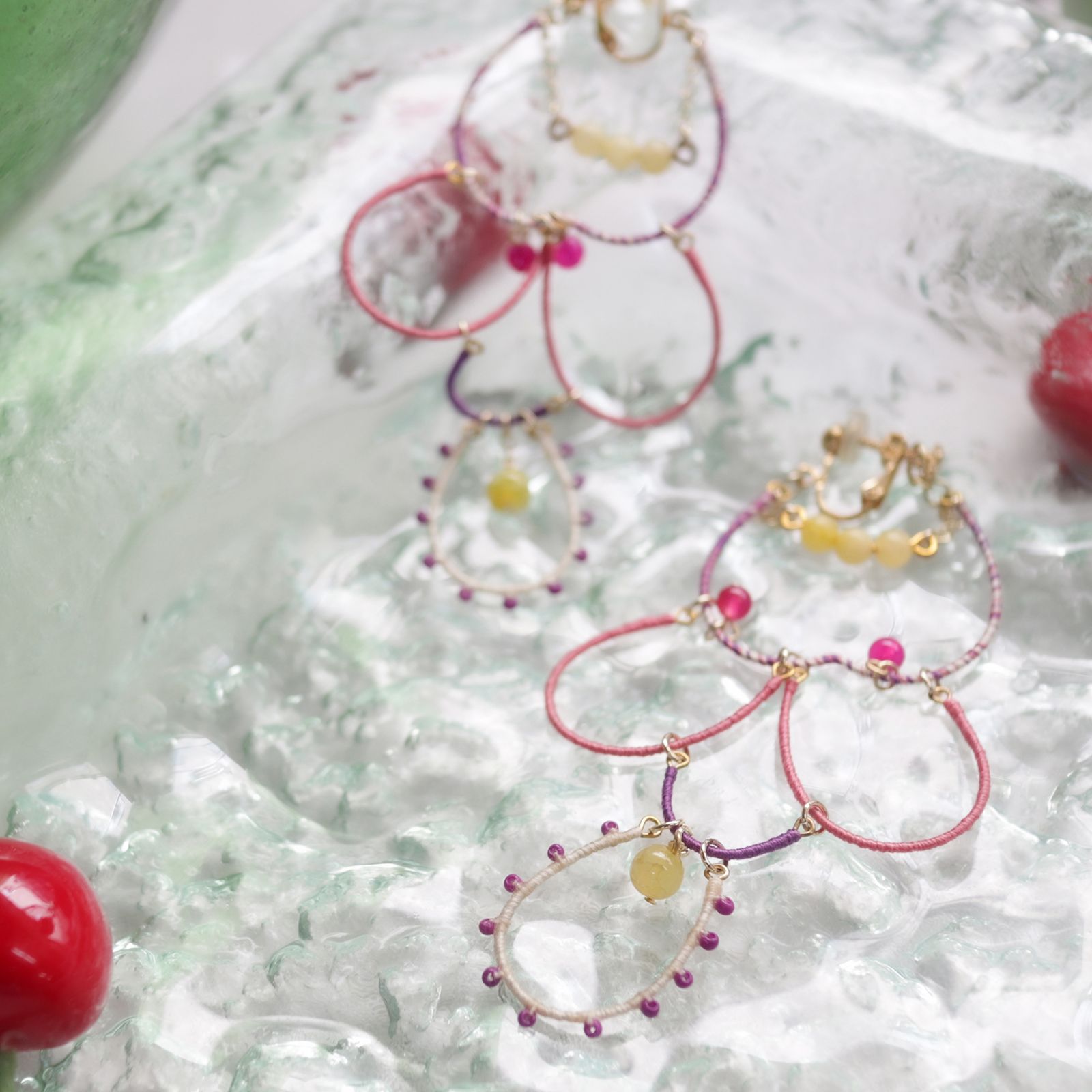 「Fete de l'eau ORNEMENT シンメトリー」イヤリング