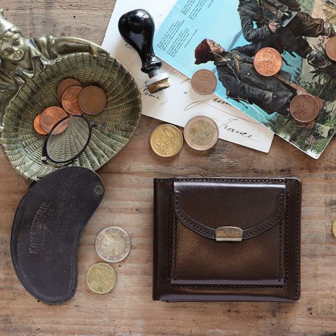 【Dual】スリムウォレット サドルプルアップ チョコ