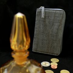 「ZOU」ラウンドミドル財布/グレー