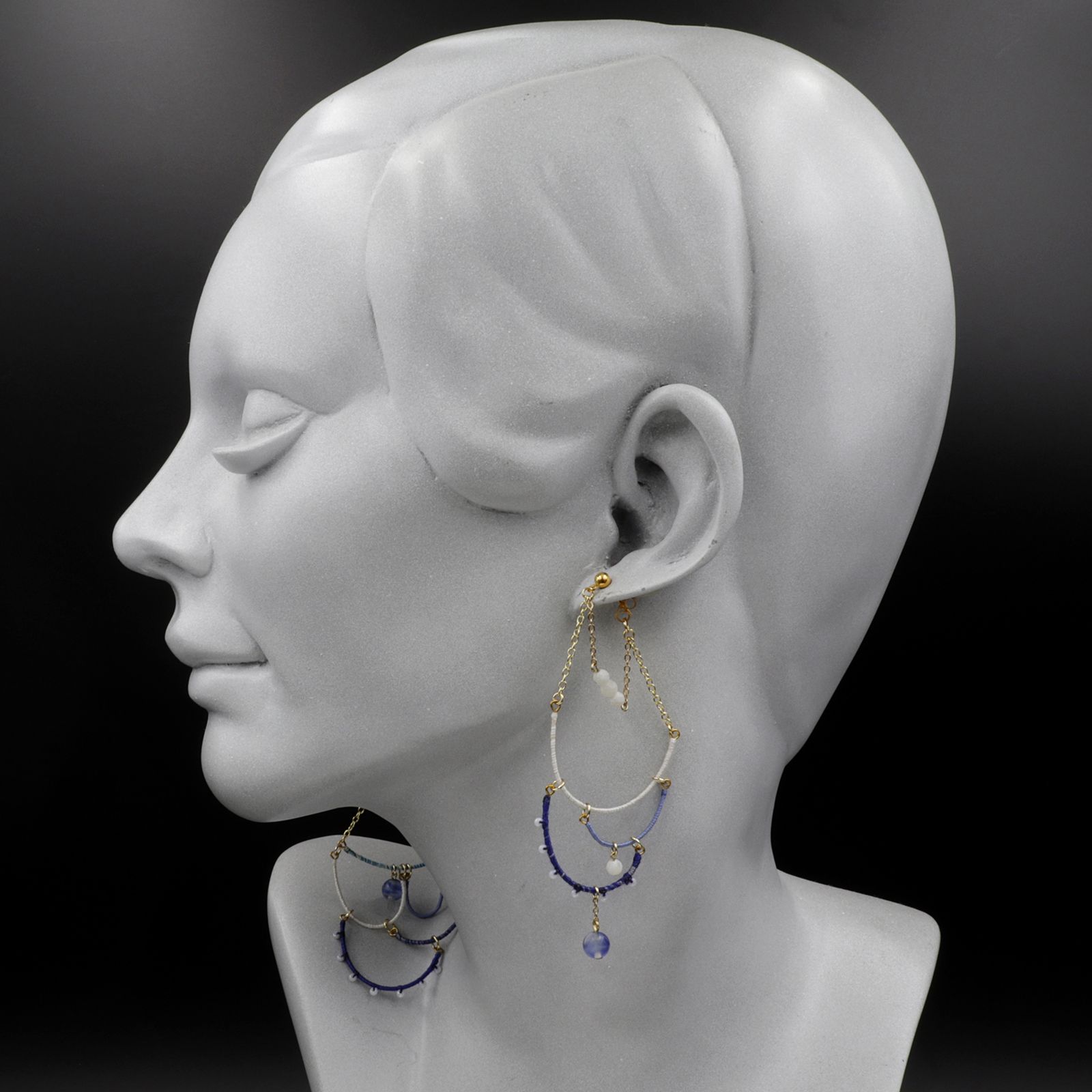 「Fete de l'eau ORNEMENT アシンメトリー」ピアス
