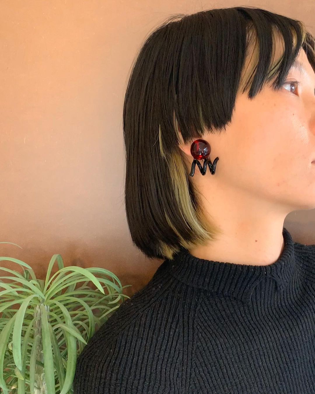 「New Spiral Glass」ピアス(片耳) クリア