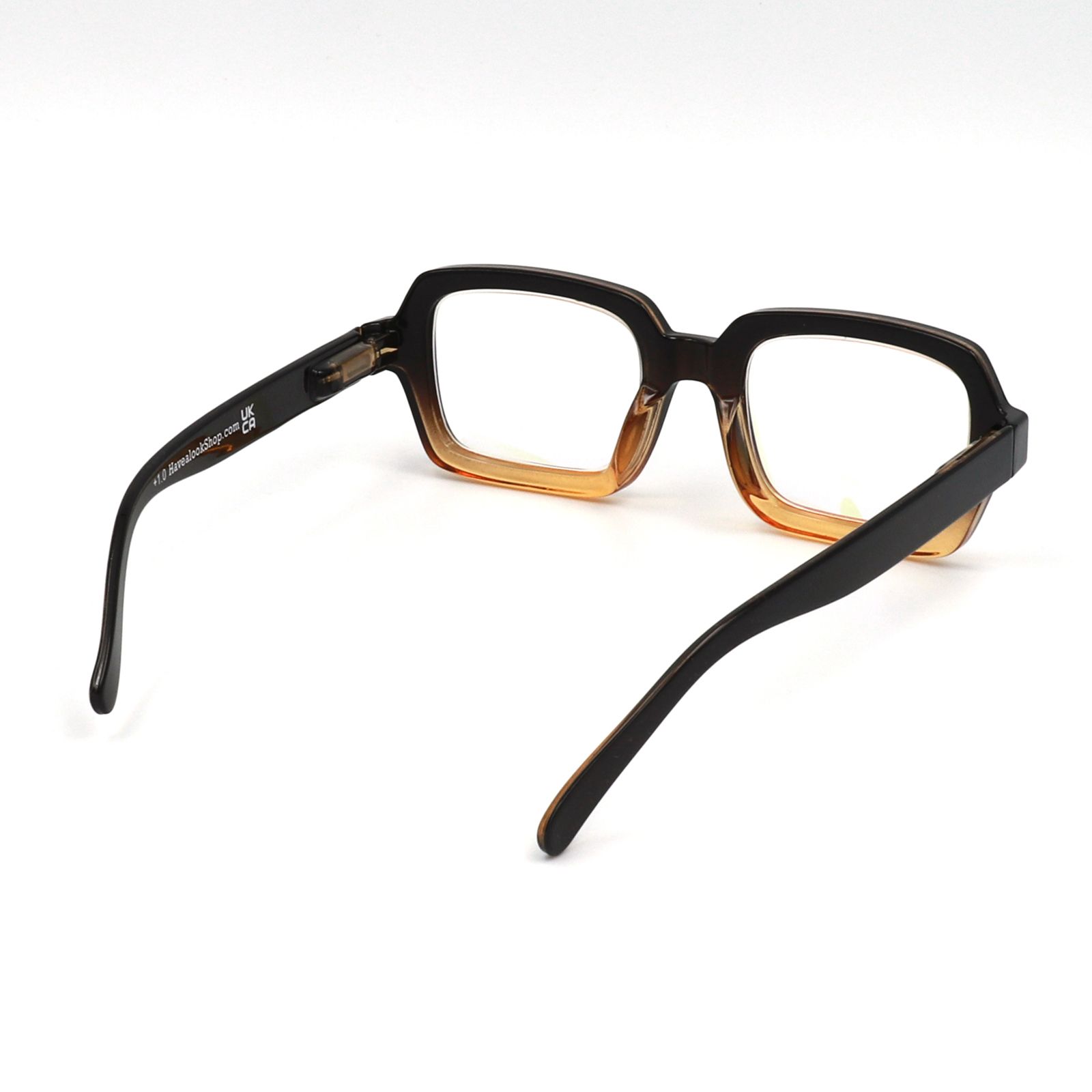 「SQUARE」ブルーライトリーディンググラス black/brown