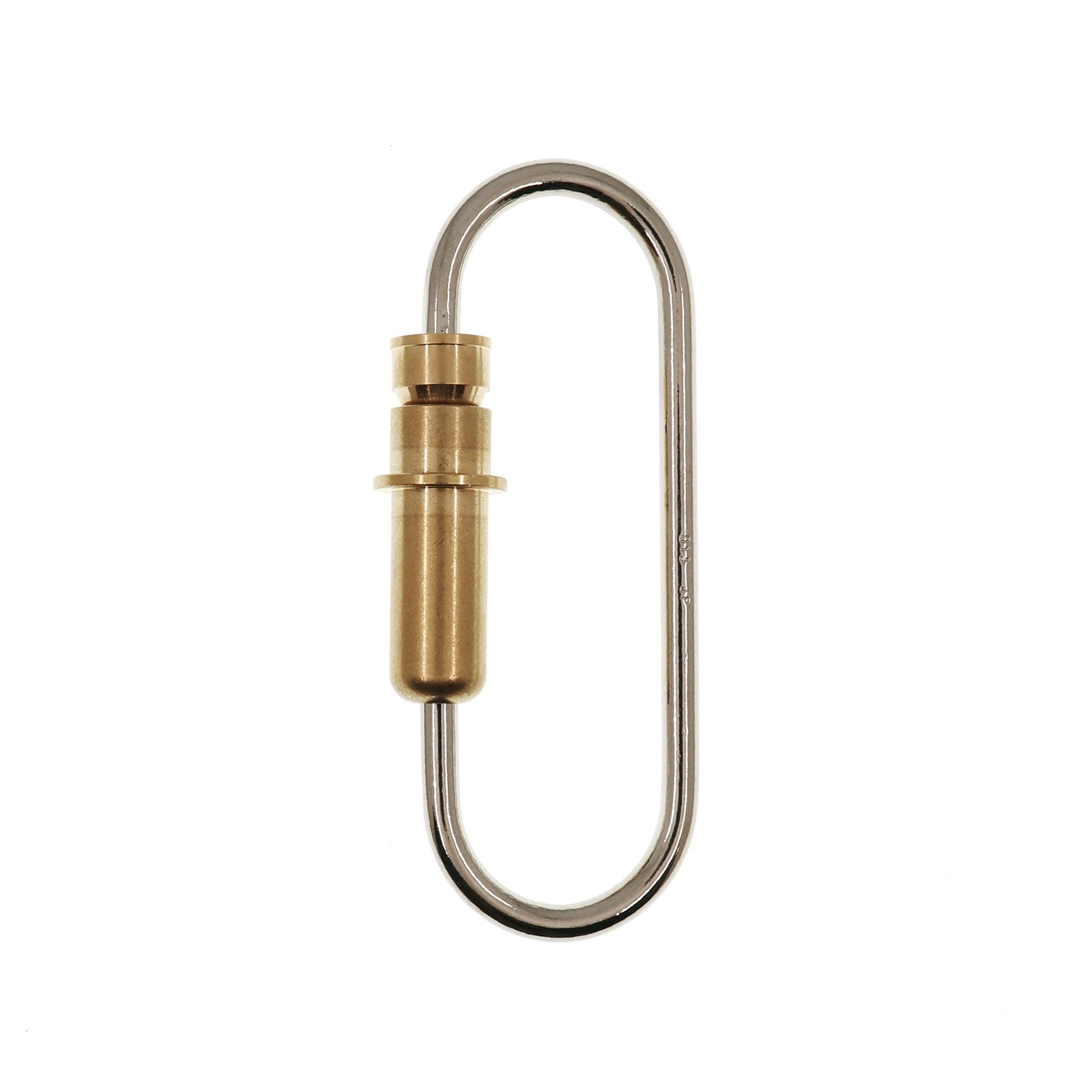 「Bullet Carabiner」キーリング ニッケル×ブラス