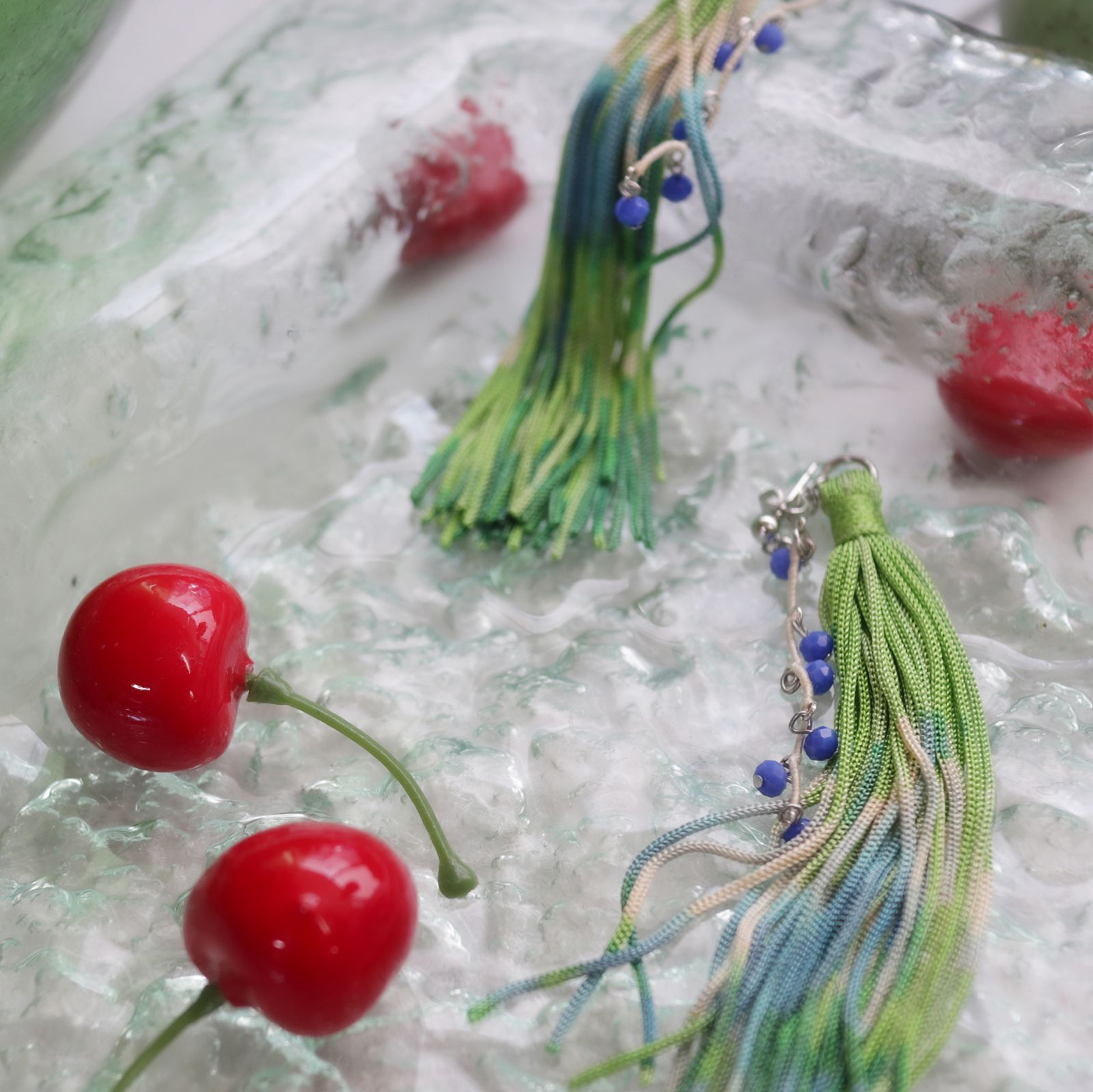 「Fete de l'eau TEO 水中花」ピアス