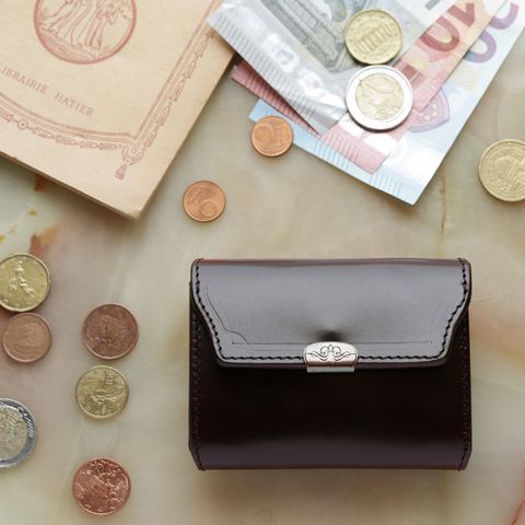 【Dual】コンパクトウォレット サドルプルアップ チョコ