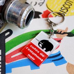 Caf? de l'elephant noir ブルボンキーホルダー