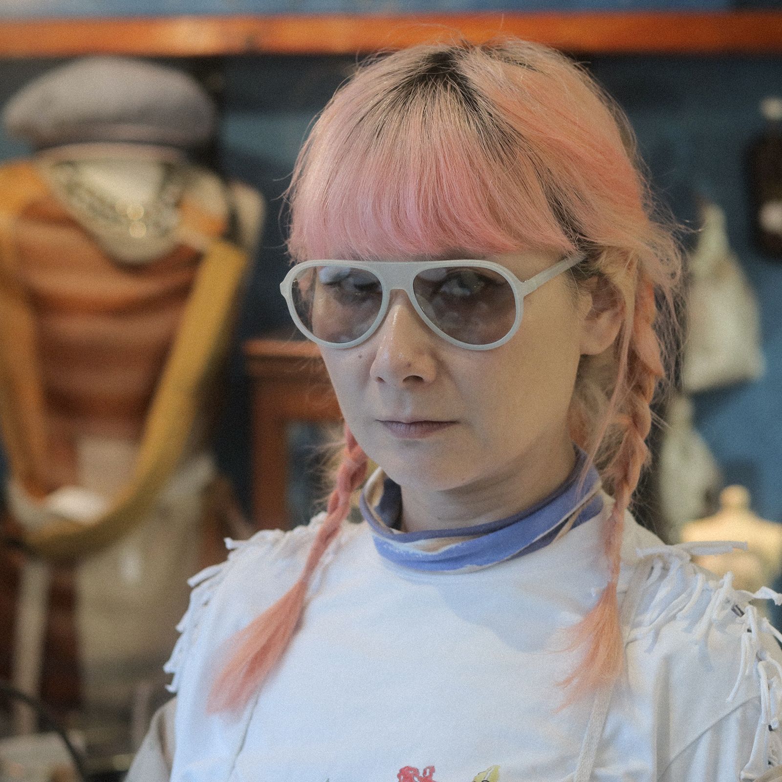 「Robyn」POLYFONIA STUDIO Session "Carole Baijings  Ciqi" Sunglasses Ice Green x Light Gray Lens
