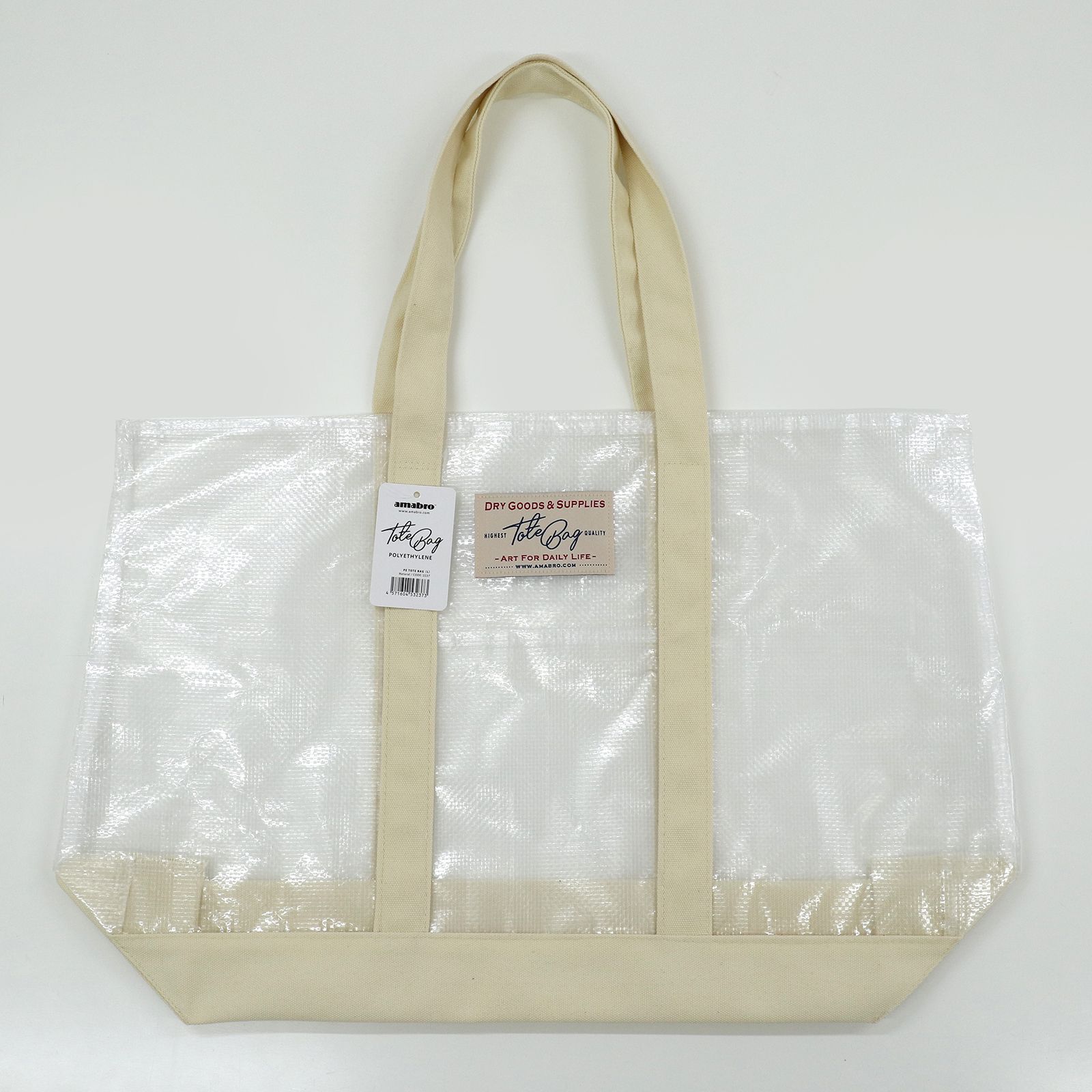 「PE TOTE BAG L」ナチュラル
