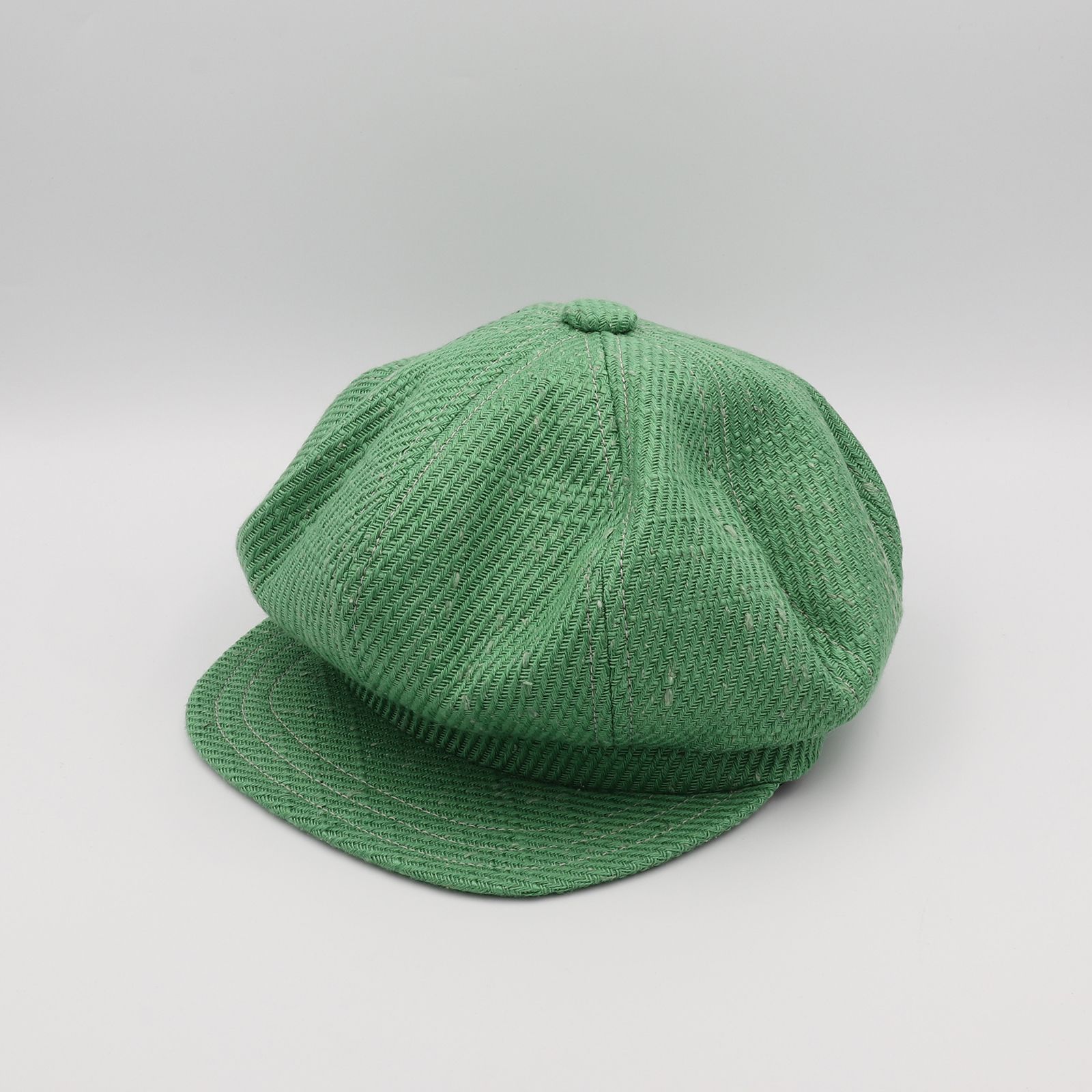 【送料無料対象外】8枚はぎのキャスケット グリーン