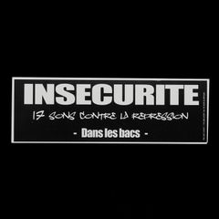 「INSECURITE」ヴィンテージステッカー ヨーロッパ