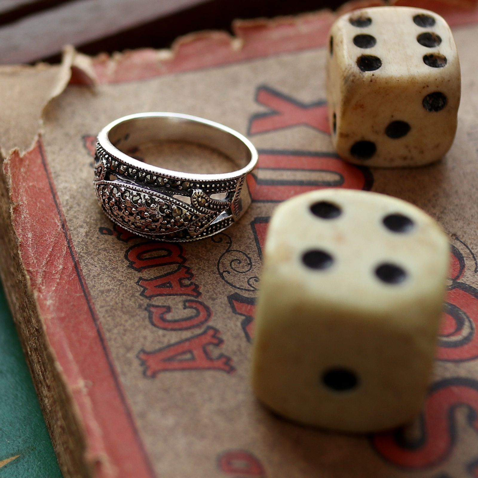 「マーカサイトドーム」リング ヨーロッパ silver925