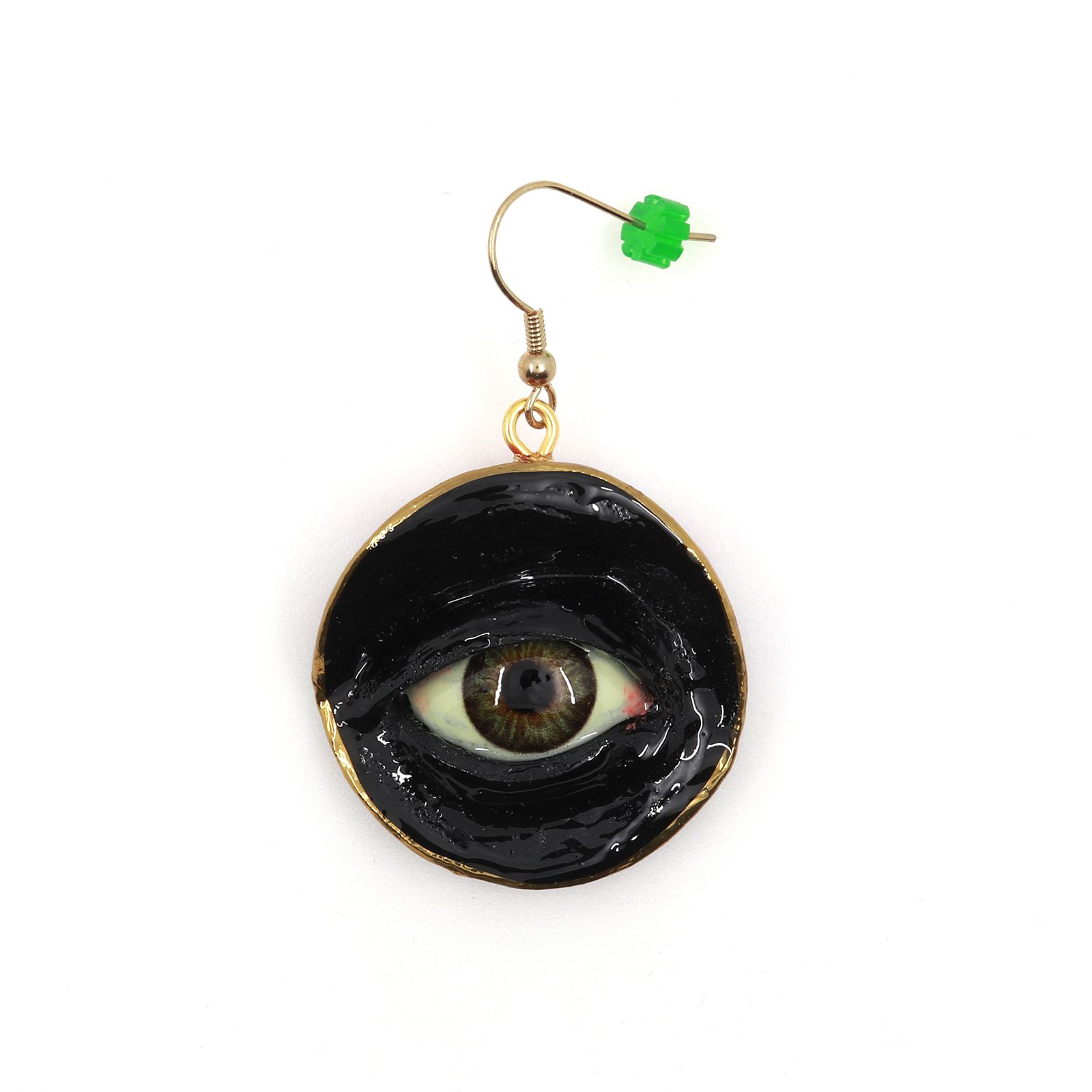 「目」ピアス（片耳） レッド×ブラックD