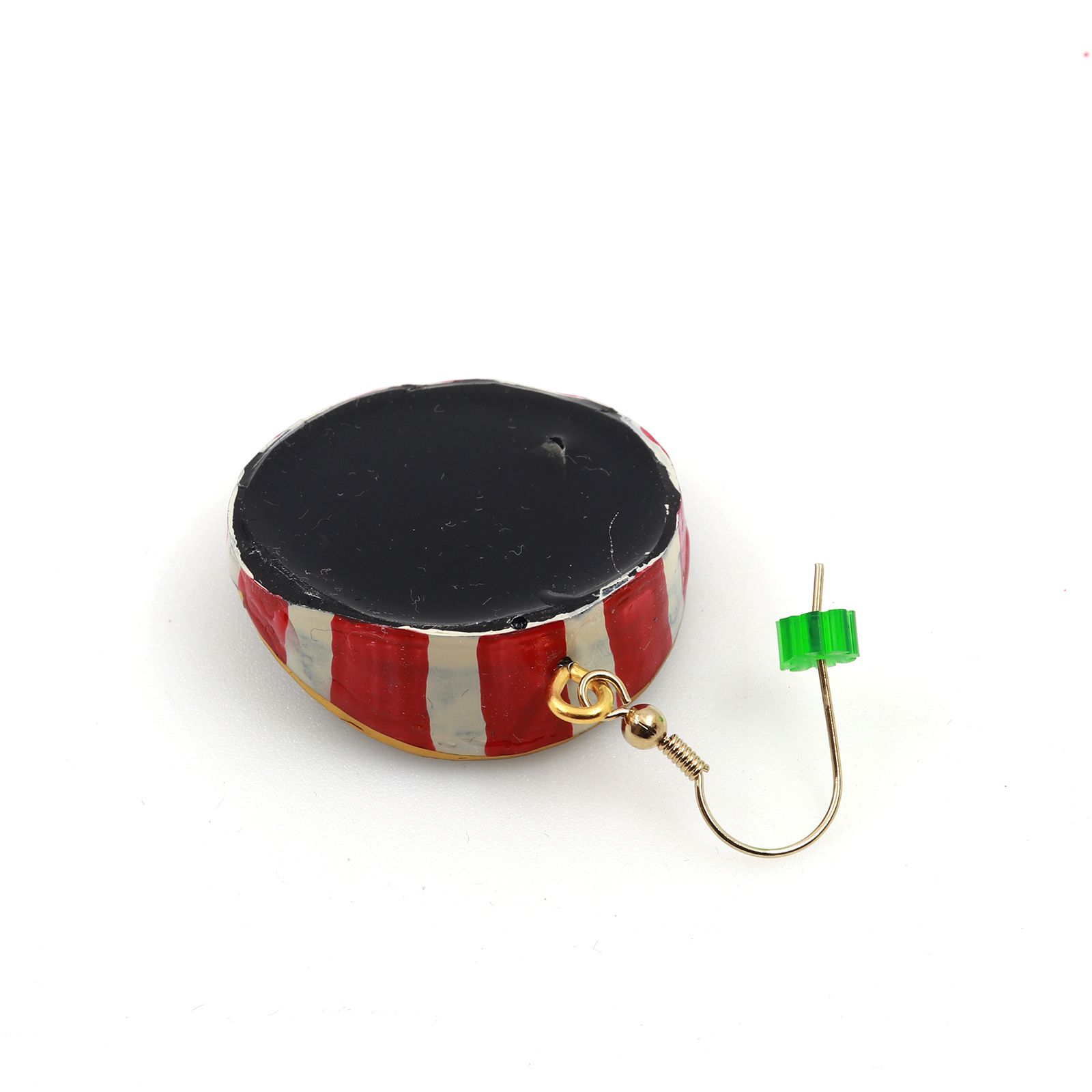 「目」ピアス（片耳） レッド×ブラックA