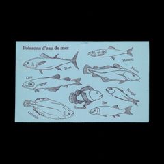 Poissons d'eau de mer ヴィンテージステッカー フランス