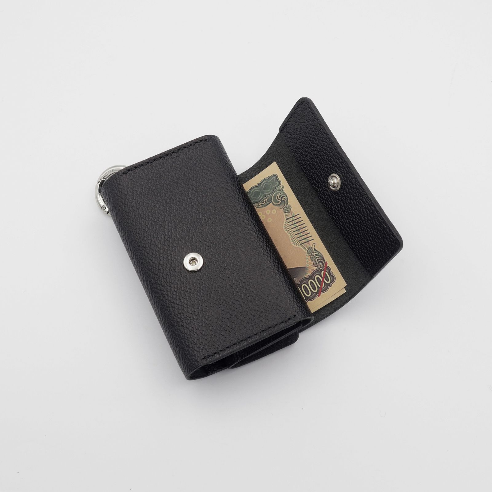 「単純化」三つ折り財布 ダークグレー