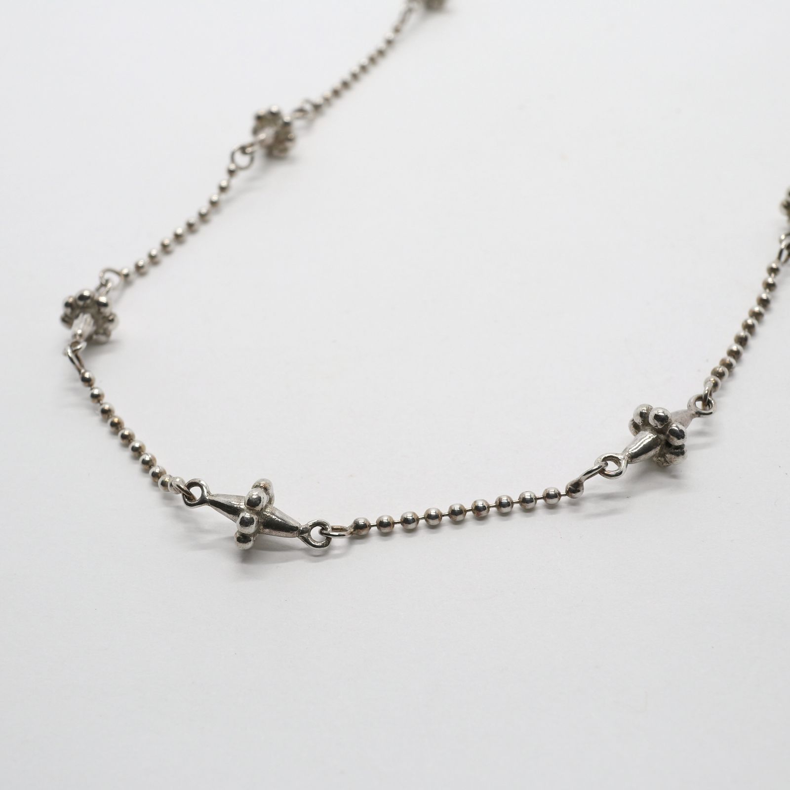 「フローラルボールチェーン」ネックレス ヨーロッパ silver925