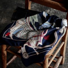 「ハンティングストーリー」ヴィンテージスカーフ ヨーロッパ SEViNi
