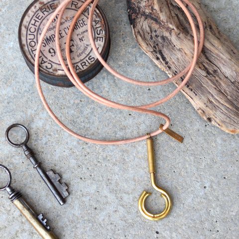 「HEATON NECK HOLDER」ネックホルダー キーリング ナチュラルブラス