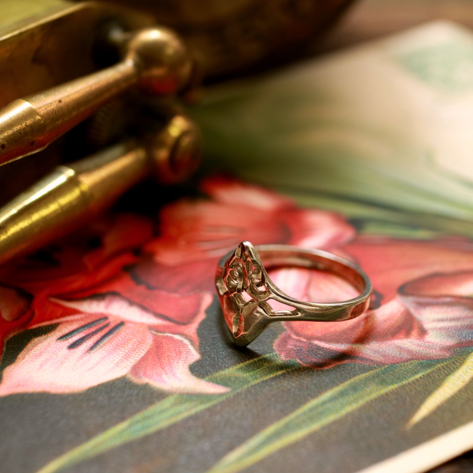 「80s オポジットハートフィリグリー」リング シルバー925 ヨーロッパ