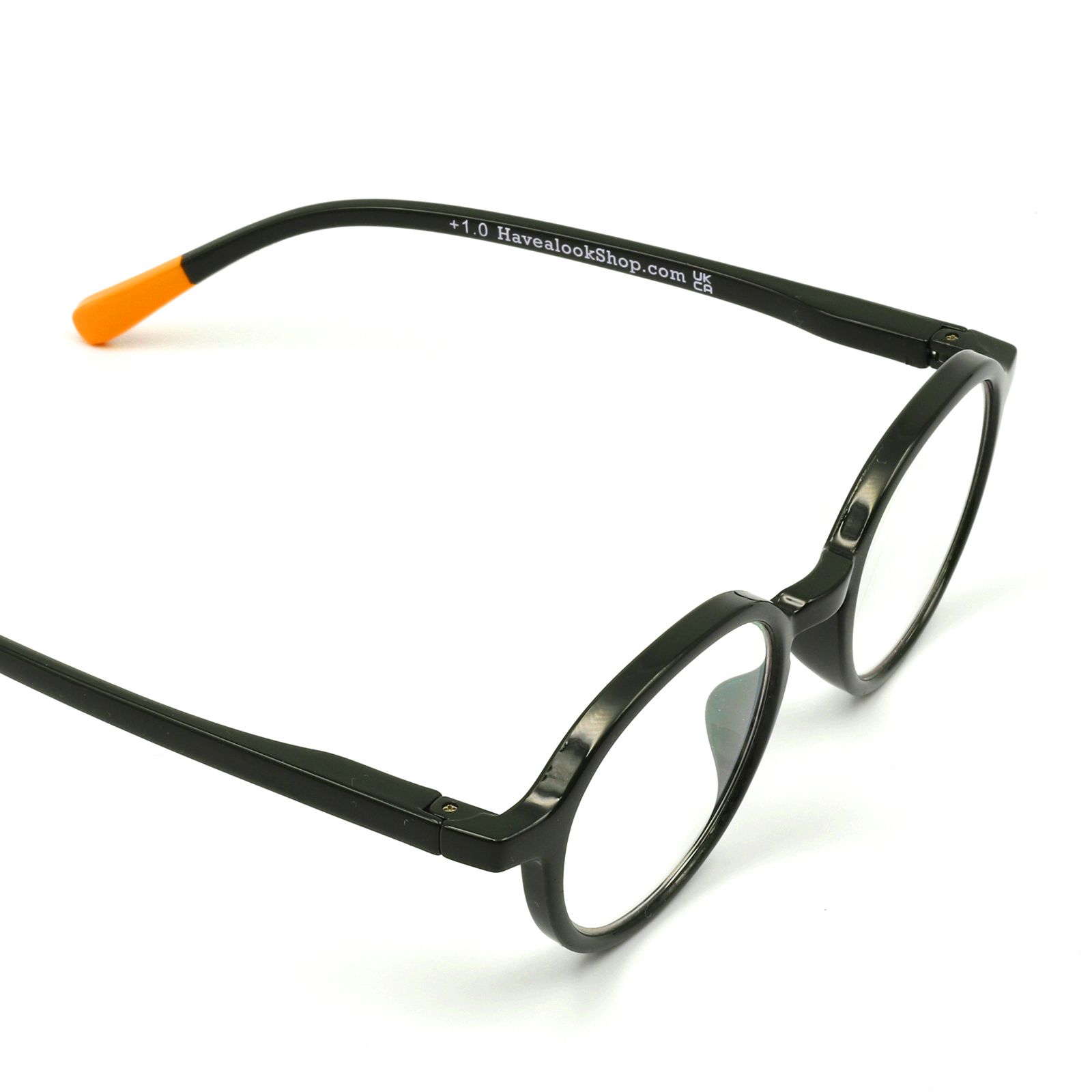 「CIRCLE SLIM」ブルーライトリーディンググラス dark green
