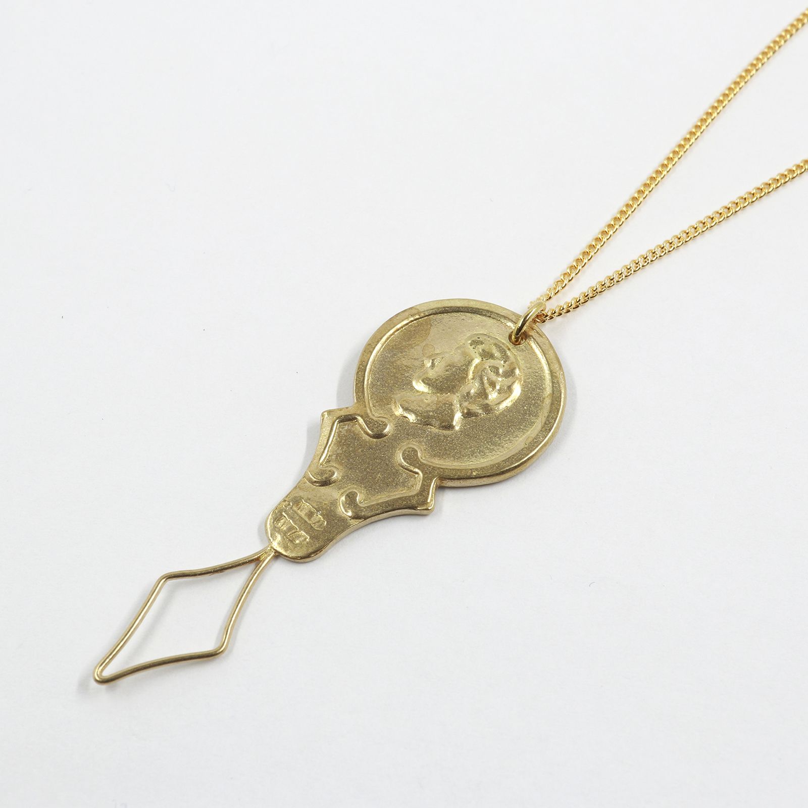 「threader necklace gold」ネックレス