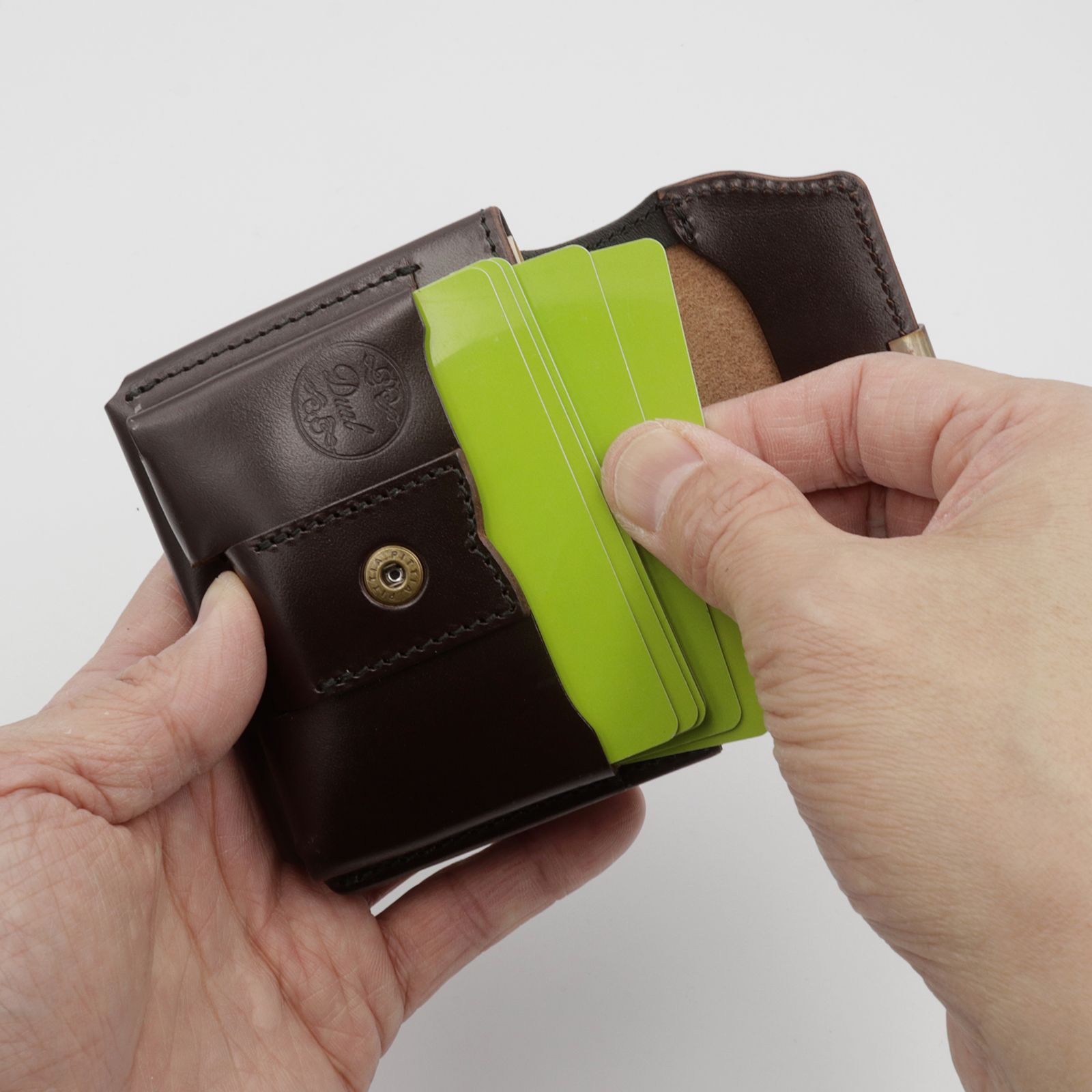 【Dual】ギャルソンコンパクトウォレット サドルプルアップ  ブラック