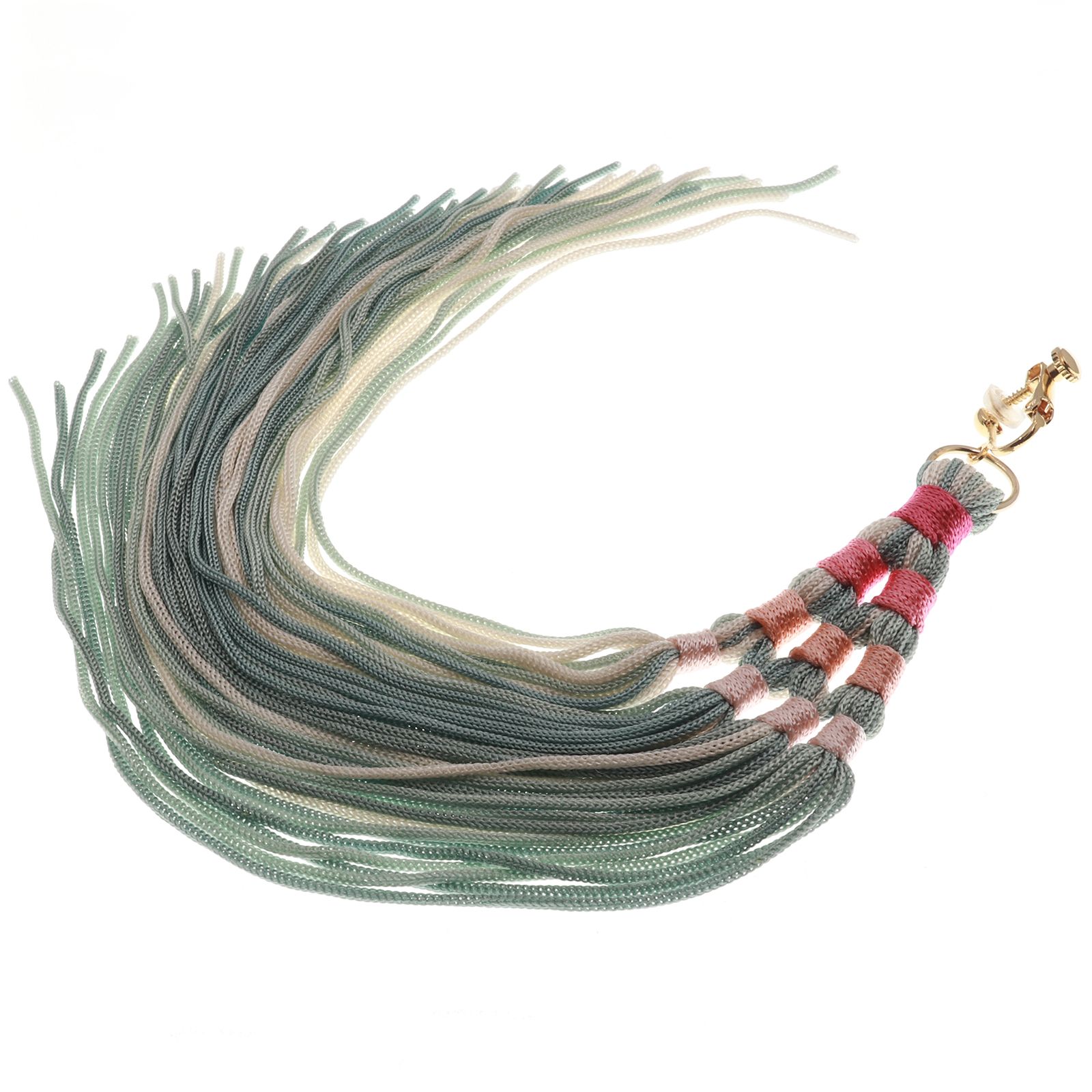 「TEO ほうきドレス」イヤリング（片耳） グリーン【collection de couleurs de sachikoism】