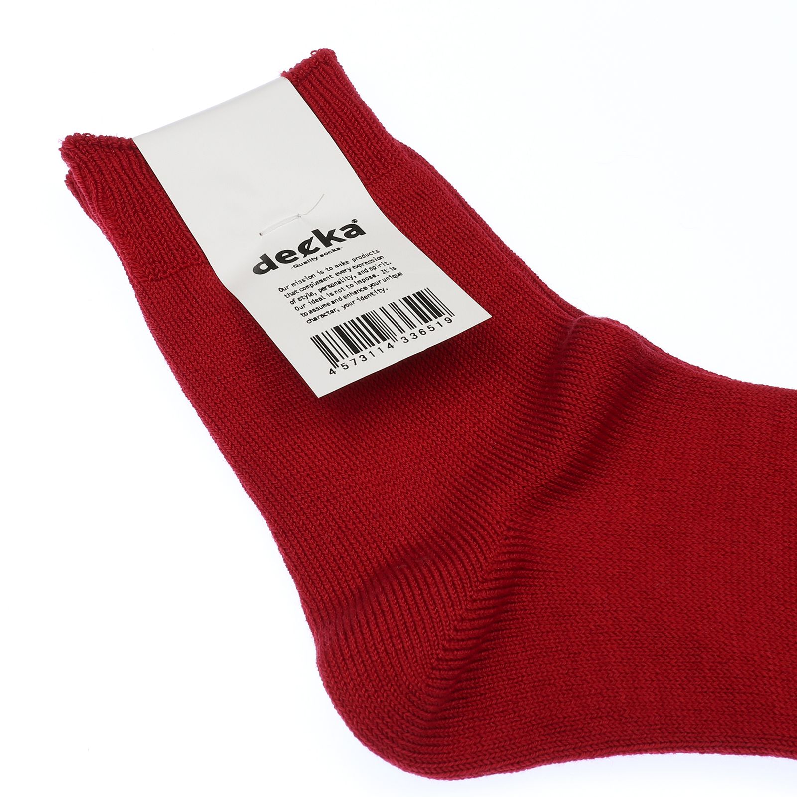 Mercerized Socks GIZA レッド 靴下