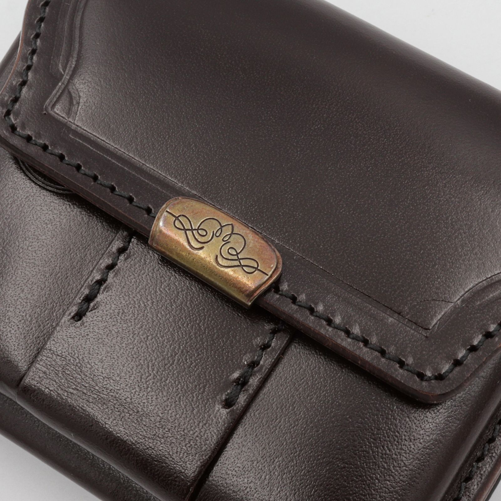 【Dual】ギャルソンコンパクトウォレット サドルプルアップ  チョコ