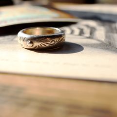 「シンプル彫刻ボリューム」リング シルバー フランス