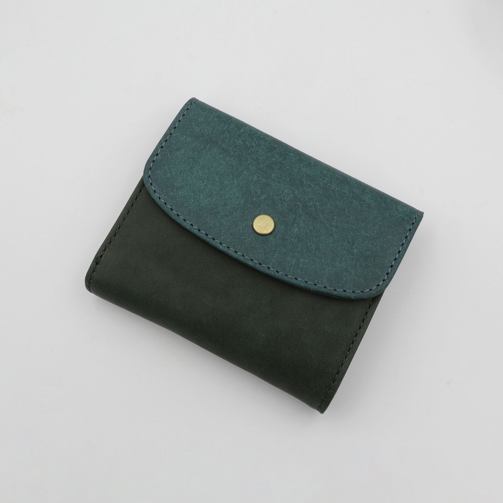 「PUFU」ミドル財布 グリーン