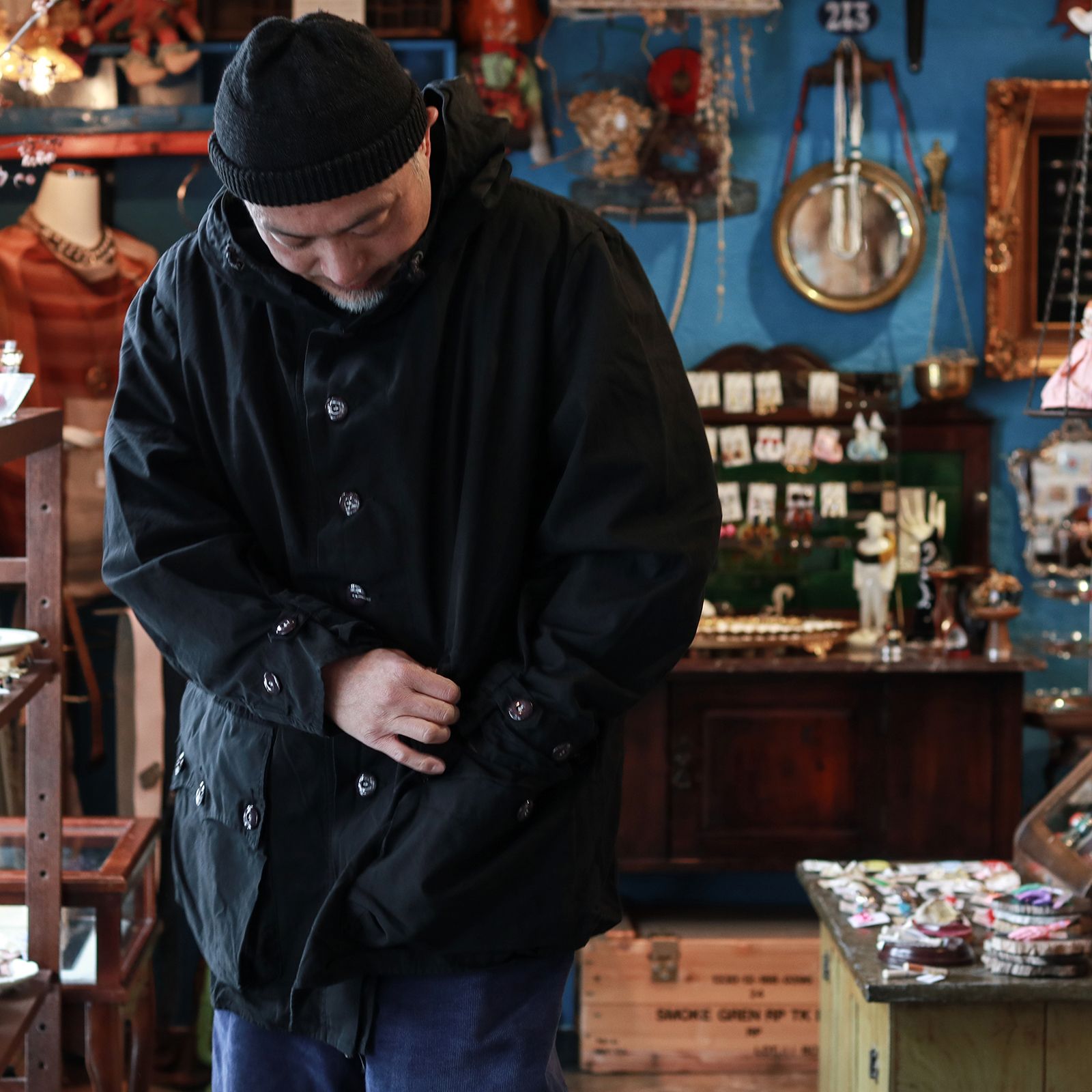 「スウェーデン軍 M62 スノーパーカ」ユーズド 後染めブラック スウェーデン 1960-80s