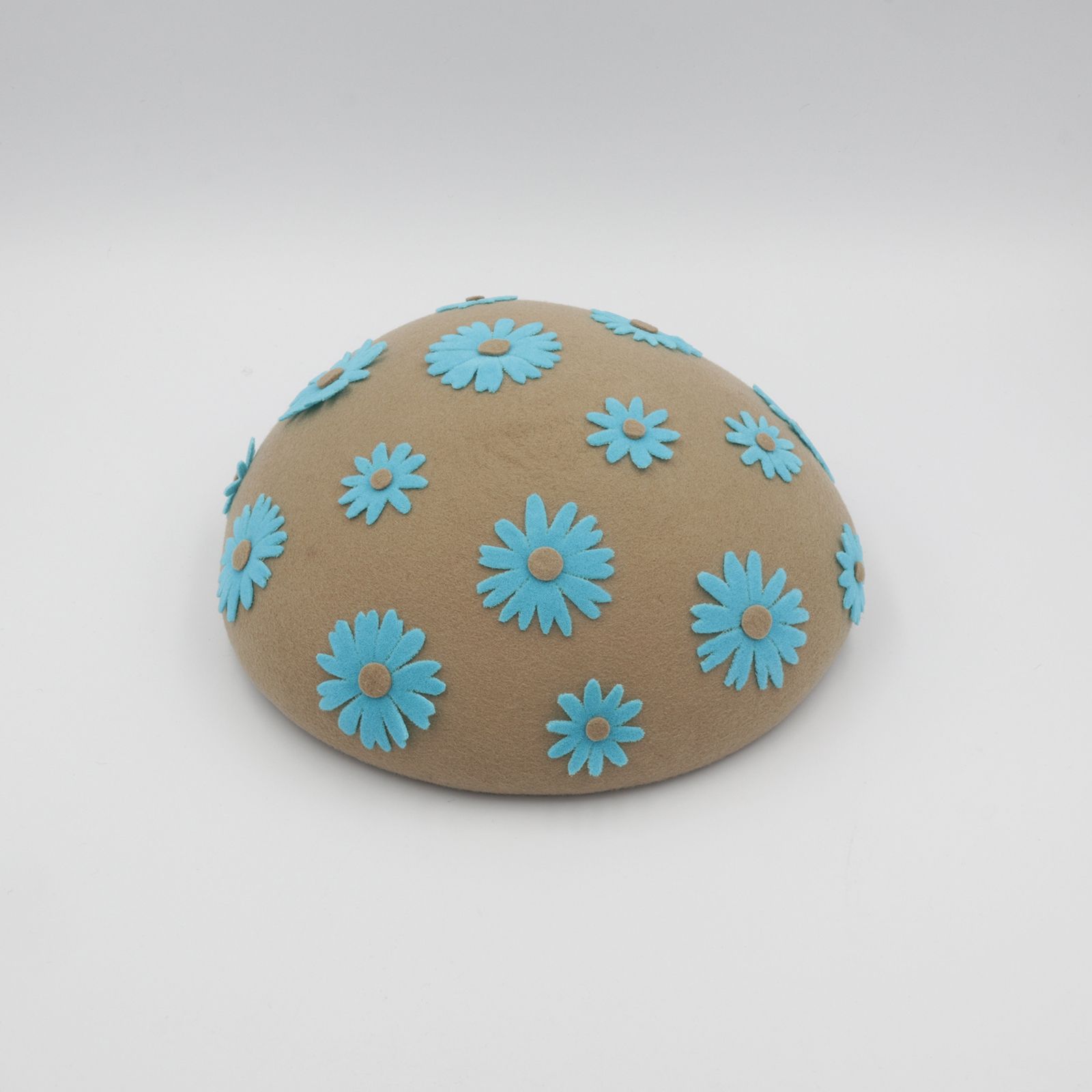 【送料無料対象外】アシンメトリープチトーク ベージュ×ターコイズブルー