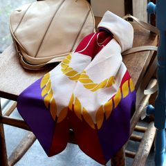 「リボン&ロープ」ヴィンテージスカーフ Balenciaga フランス