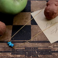 「70s ターコイズストーンビーズトリオ」ネックレス フランス