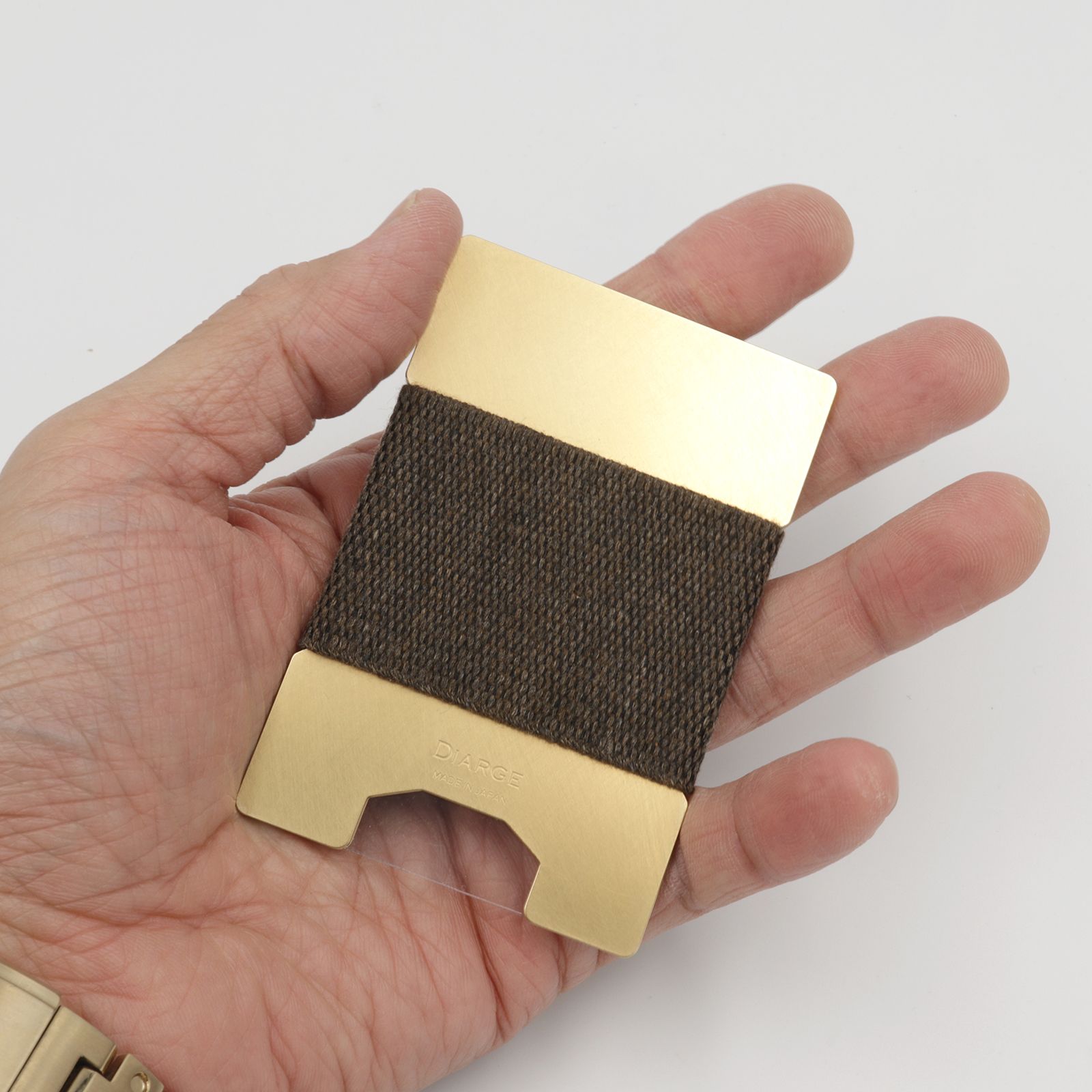 「METAL PLATE CARD HOLDER」カードケース ゴールド