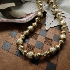 「ルミナスビーズ gold」ネックレス フランス 1970s