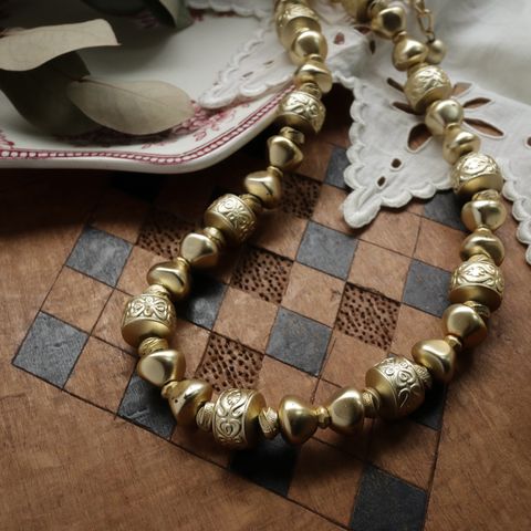 「ルミナスビーズ gold」ネックレス フランス 1970s