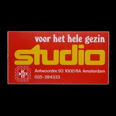 「voor het hele gezin studio」ヴィンテージステッカー ヨーロッパ