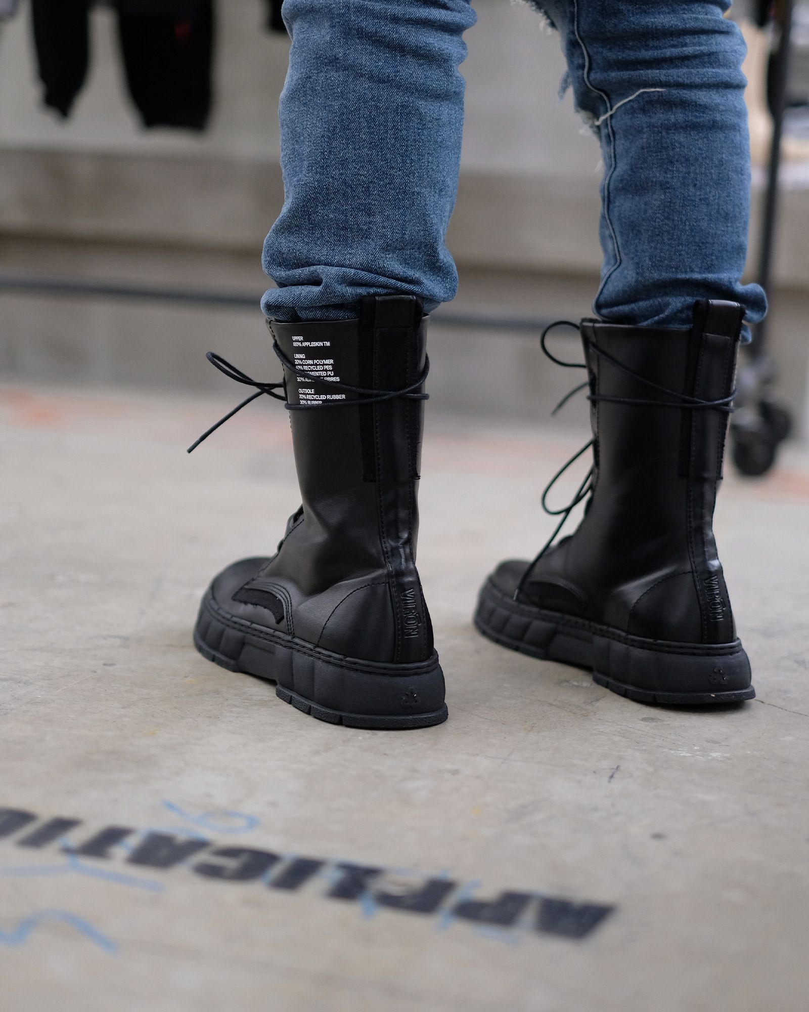 VIRON - ヴィロン/1992-z black apple zip-up high boot/ブーツ/BLACK ...