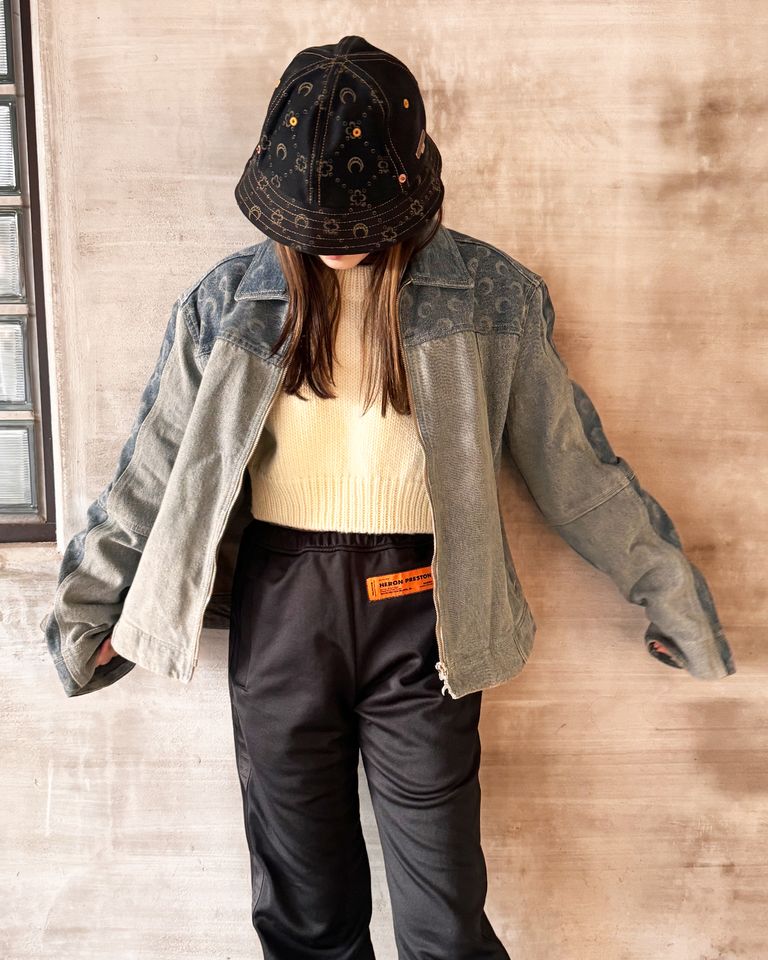 Marine Serre - REGENERATED DENIM DENIM JACKET/UJA041/デニム  